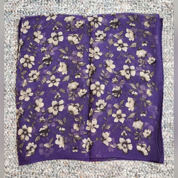 Anthropologie "Floral Violaceous" Neck Scarf - Picture 1 of 4